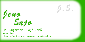 jeno sajo business card